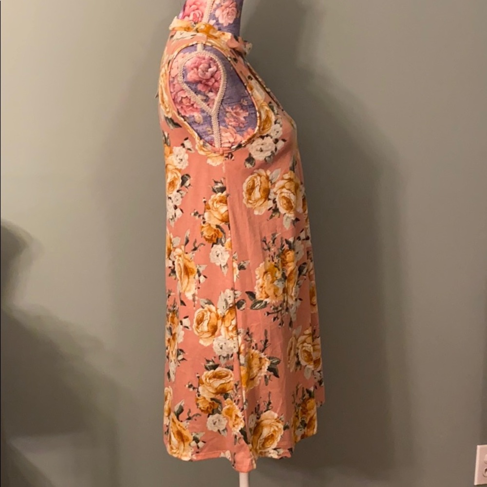 Nwt Francescas Alya XS S pink floral swing dress - Picture 5 of 6